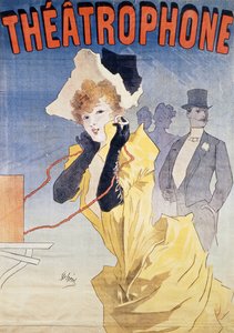 Plakat som annonserer «Theatrophone»